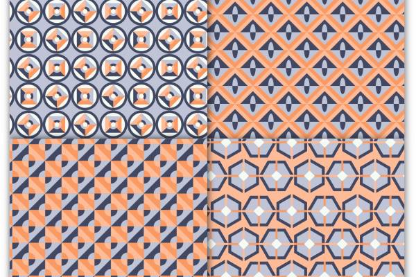 几何图案无缝拼接矢量图服装纺织面料数码印花花型素材