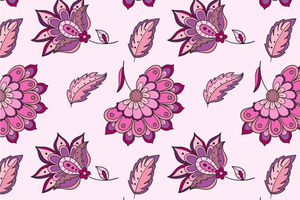 几何花卉拼接印花矢量图服装纺织面料数码印花花型素材