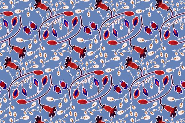 几何植物小碎花拼接印花矢量图服装纺织面料数码印花花型素材