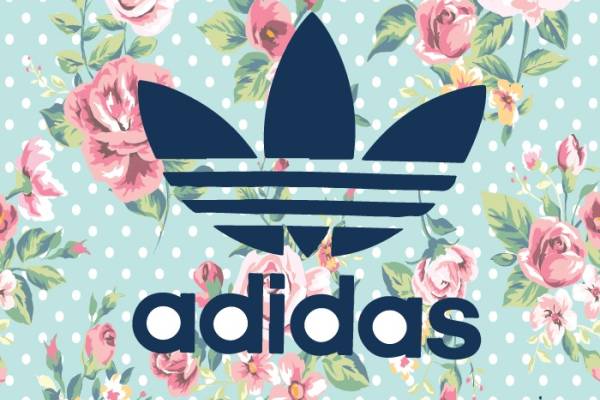 植物玫瑰花三叶草Adidas拼接印花矢量图