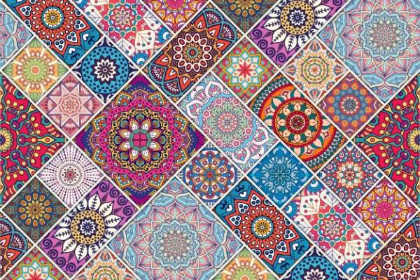 几何民族风花纹印花矢量图服装纺织面料数码印花花型素材