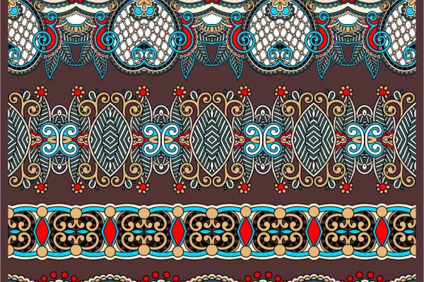 几何民族风花纹拼接印花矢量图服装纺织面料数码印花花型素材