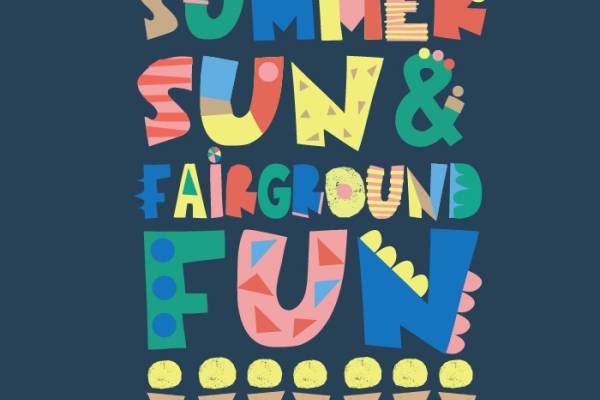 卡通字母雪糕印花矢量图儿童服装裁片T恤烫图印花花型素材