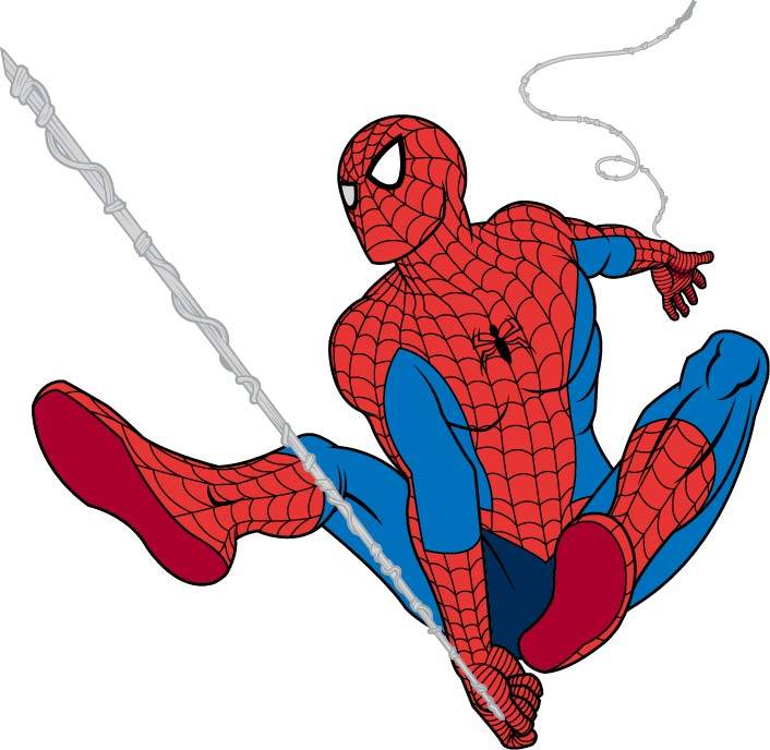 卡通动漫蜘蛛侠印花矢量图服装裁片T恤烫图印花花型素材