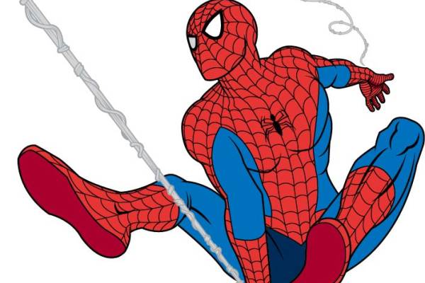 卡通动漫蜘蛛侠印花矢量图服装裁片T恤烫图印花花型素材