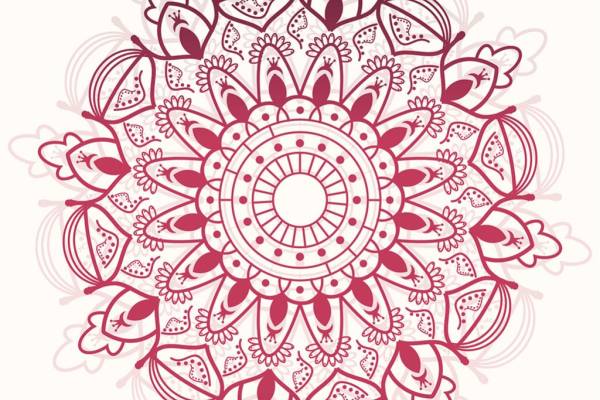 几何曼陀罗印花矢量图服装裁片T恤烫图印花花型素材