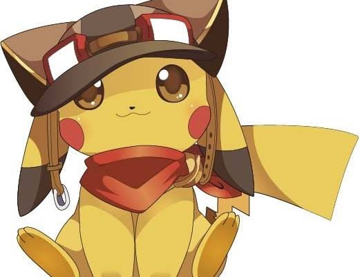 卡通飞行员皮卡丘印花矢量图服装裁片T恤烫图印花花型素材