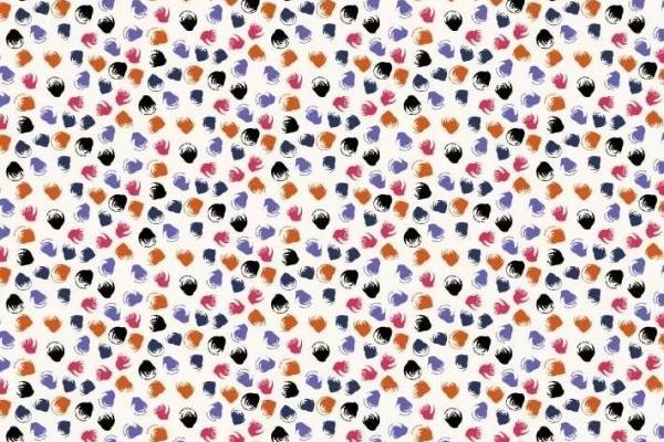 多彩几何蜗牛壳拼接印花矢量图服装纺织面料数码印花花型素材