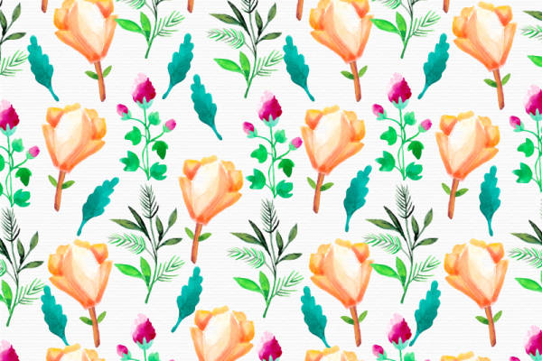 几何水彩花卉拼接印花矢量图服装纺织面料数码印花花型素材