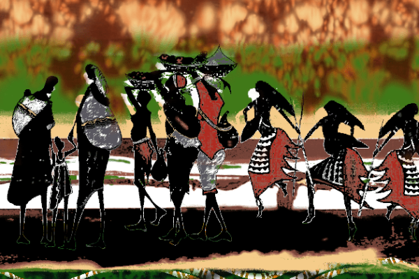 几何图案拼接人物印花矢量图服装纺织面料水印数码印花金昌花型素材