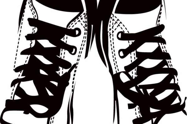 字母图案鞋子服装裁片T恤烫图印花花型素材矢量图