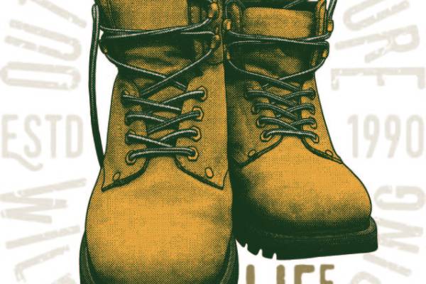 鞋子字母图案印花矢量图服装裁片T恤烫图印花花型素材