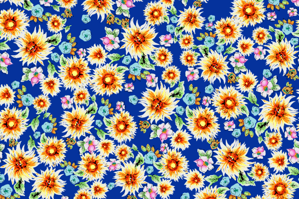 植物小碎花菊花拼接印花矢量图服装纺织面料水印数码印花金昌花型素材