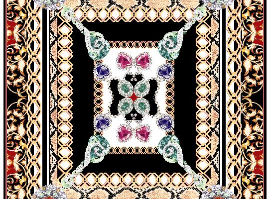 几何线条花纹珠宝拼接印花矢量图服装纺织面料水印数码印花金昌花型素材