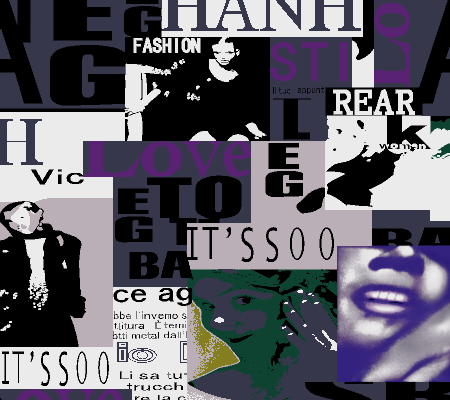 人物字母图案拼接印花矢量图服装纺织面料水印数码印花金昌花型素材