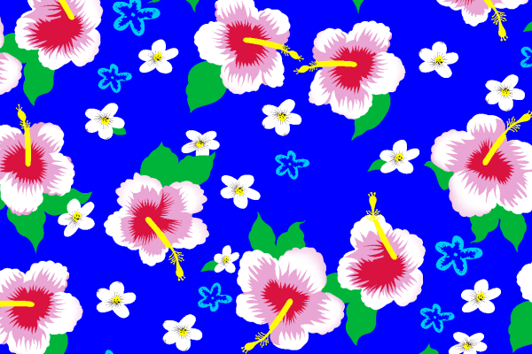 植物桃花拼接印花矢量图服装纺织面料水印数码印花金昌花型素材