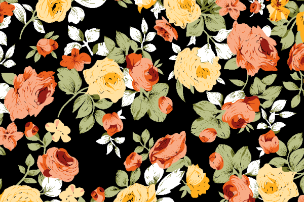 植物花卉牡丹花印花矢量图服装纺织面料水印数码印花花型素材