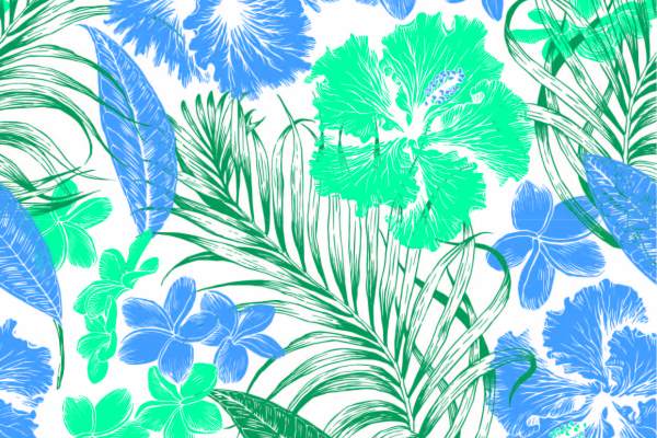 几何植物花卉拼接印花矢量图服装纺织面料数码印花花型素材