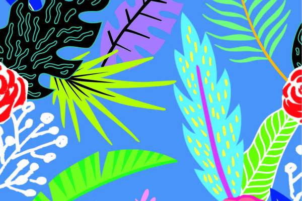 几何植物花卉拼接印花矢量图服装纺织面料数码印花花型素材