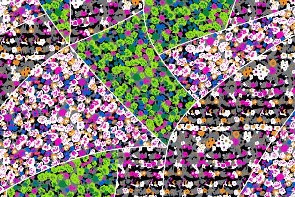 植物小碎花拼接印花矢量图服装纺织面料水印数码印花花型素材