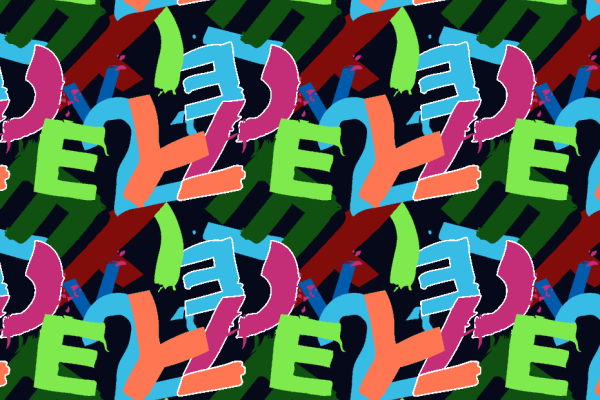 数字字母拼接印花矢量图服装纺织面料水印数码印花金昌花型素材