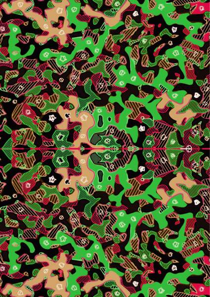 多彩几何涂鸦迷彩印花矢量图服装纺织面料数码印花花型素材