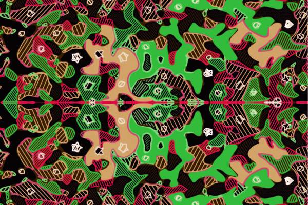 多彩几何涂鸦迷彩印花矢量图服装纺织面料数码印花花型素材