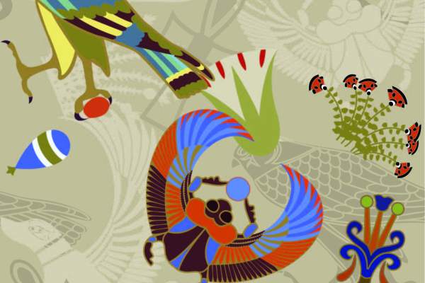 几何花纹昆虫飞鸟印花矢量图服装纺织面料数码印花花型素材