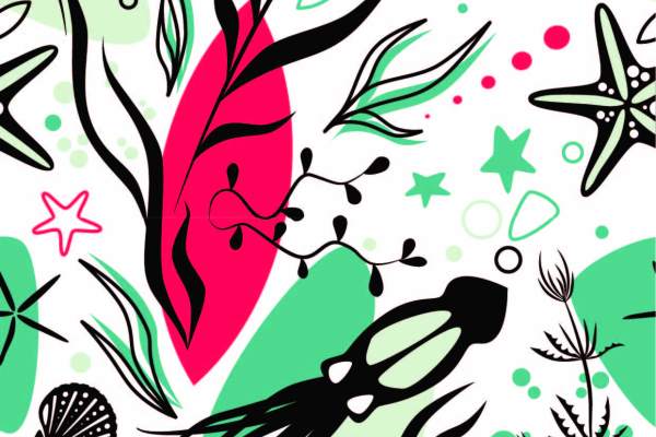 几何线条海洋风印花矢量图服装纺织面料数码印花花型素材