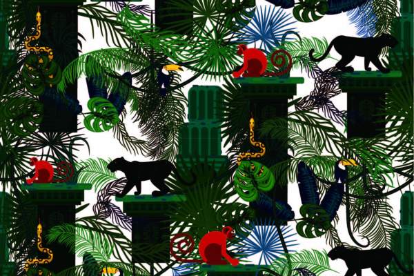 植物花卉动物印花矢量图服装纺织面料数码印花花型素材