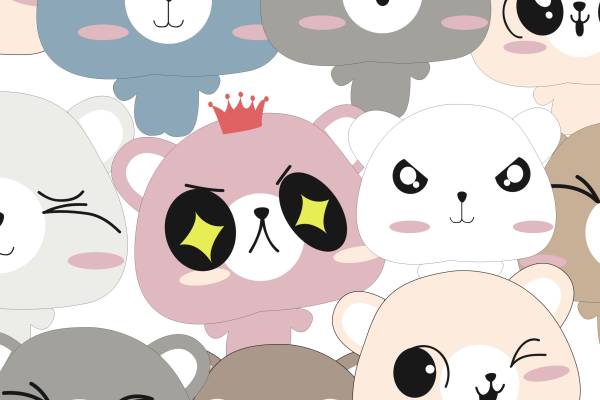 卡通图案卡通人物Q版人物印花矢量图服装纺织面料数码印花花型素材