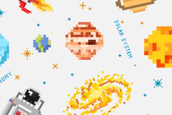 卡通图案卡通人物机器人交通运输火箭印花矢量图服装纺织面料数码印花花型素材