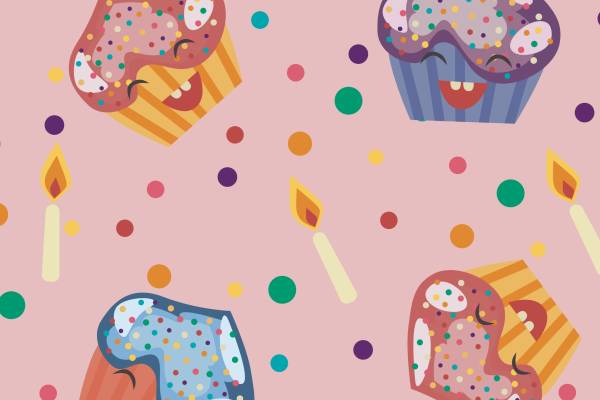 卡通图案卡通人物几何图形波点印花矢量图服装纺织面料数码印花花型素材