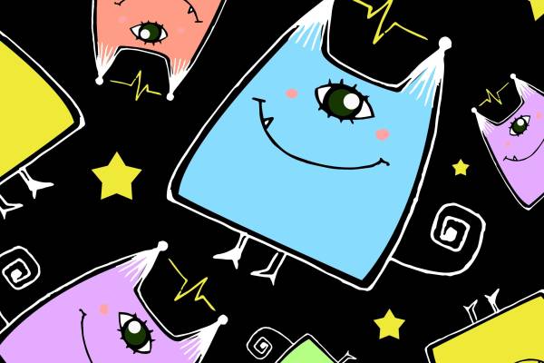 卡通图案卡通人物卡通插画印花矢量图服装纺织面料数码印花花型素材