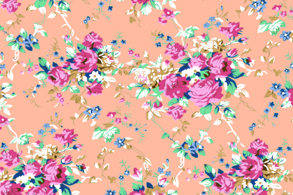 植物花卉拼接印花矢量图服装纺织面料水印数码印花花型金昌素材