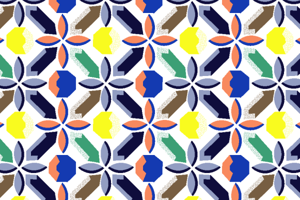 多彩几何图案印花矢量图服装纺织面料水印数码印花金昌花型素材