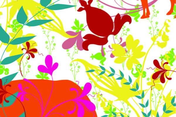 几何植物花纹马匹大象印花矢量图服装纺织面料数码印花花型素材