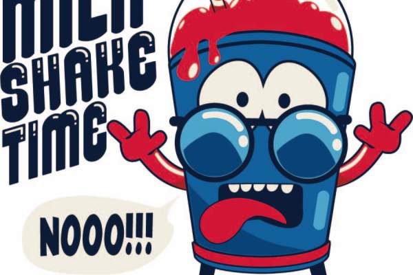 卡通动漫饮料字母印花矢量图服装裁片T恤烫图印花花型素材