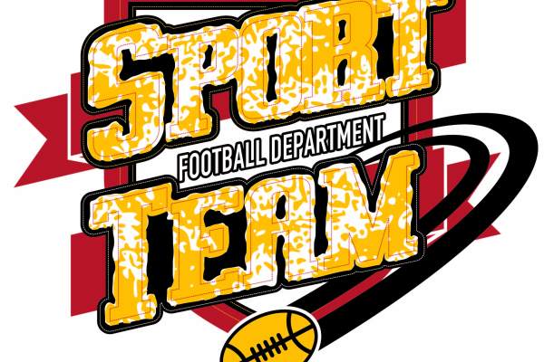 字母涂鸦橄榄球印花矢量图服装裁片T恤烫图印花花型素材