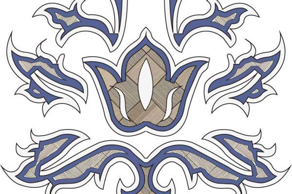 几何花纹图案矢量图服装裁片T恤烫图印花花型素材