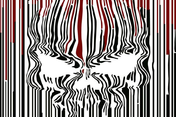 几何线条数字印花矢量图服装裁片T恤烫图印花花型素材