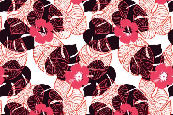 植物花纹印花矢量图服装纺织面料数码印花花型素材