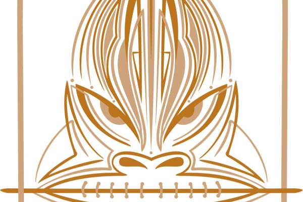 几何线条拼接人物图案印花矢量图服装裁片T恤烫图印花花型素材