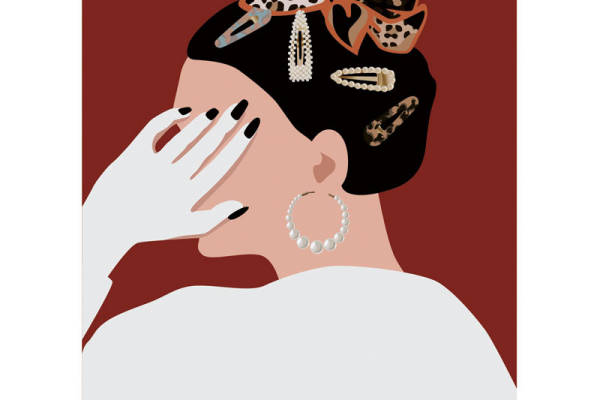 女孩字母印花矢量图服装裁片T恤烫图印花花型素材