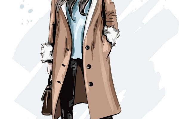 女孩字母印花矢量图服装裁片T恤烫图印花花型素材