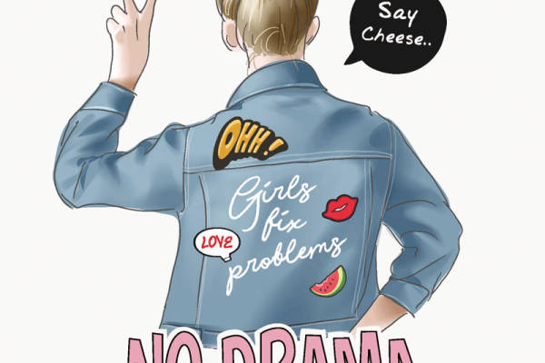 女孩字母印花矢量图服装裁片T恤烫图印花花型素材