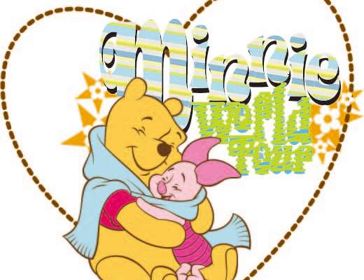 卡通动漫小熊维尼印花矢量图服装裁片T恤烫图印花花型素材