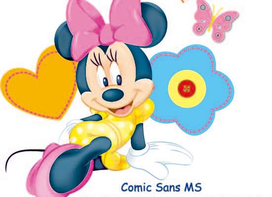 卡通动漫米妮字母花卉印花矢量图服装裁片T恤烫图印花花型素材