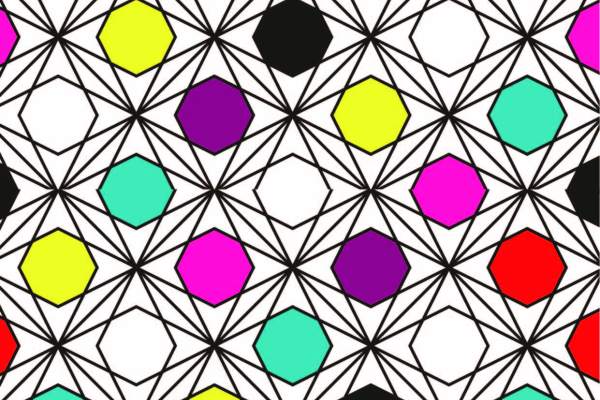 多彩几何图案拼接印花矢量图服装纺织面料数码印花花型素材