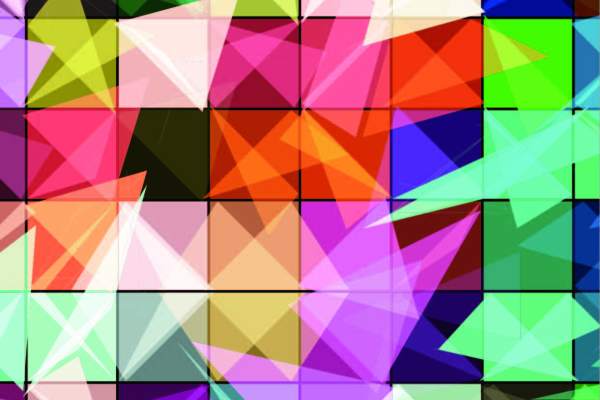 多彩几何图案格子印花矢量图服装纺织面料数码印花花型素材